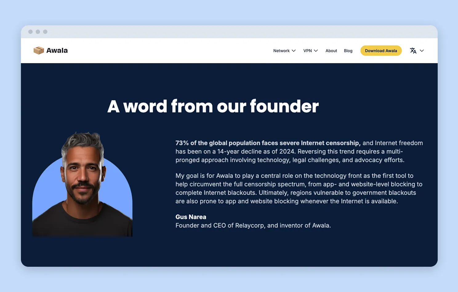 Awala Wireframe