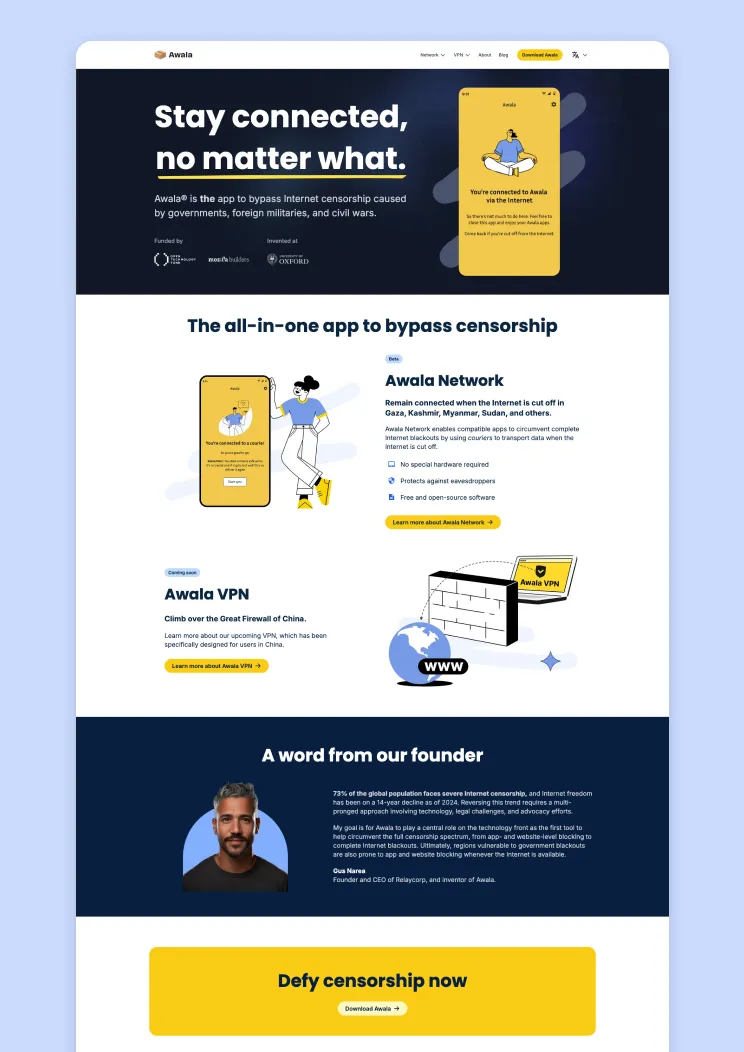 Awala Homepage