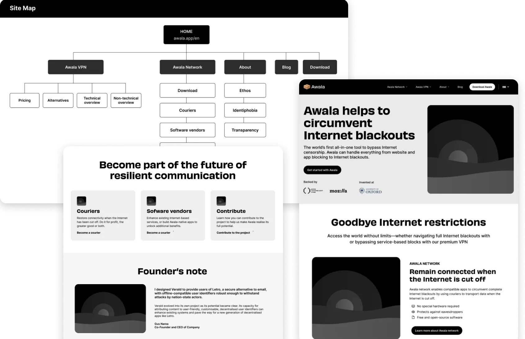 Awala Wireframes