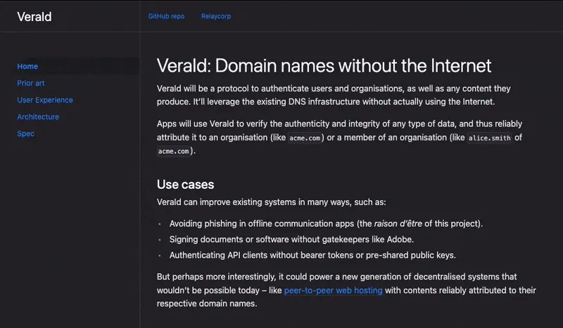 Veraid Old Website